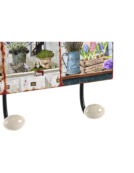 PERCHERO PARED METAL 37X6X14,5 3COLG LAVA 2 SURT.