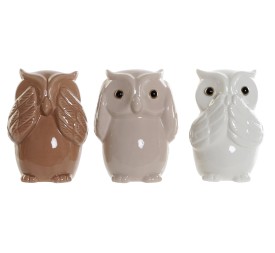 FIGURA PORCELANA 8,6X7,6X11,8 BUHO 3 SURT.