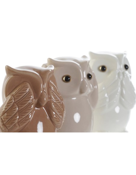 FIGURA PORCELANA 8,6X7,6X11,8 BUHO 3 SURT.