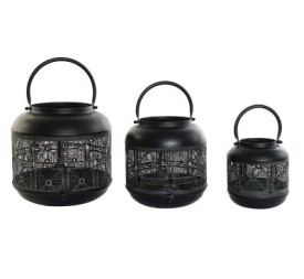 PORTAVELA SET 3 METAL 24X25 GRIS OSCURO