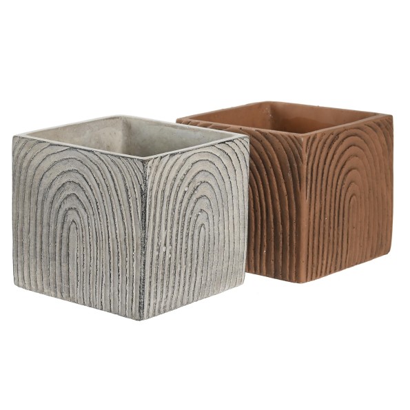 MACETERO SET 2 CEMENTO 17X17X15 ARCOS 2 SURT.