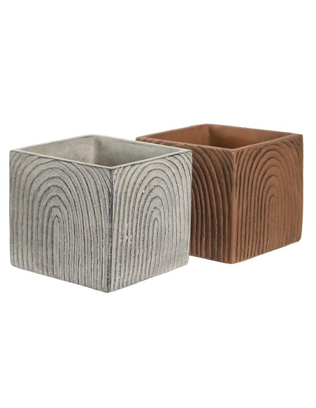 MACETERO SET 2 CEMENTO 17X17X15 ARCOS 2 SURT.