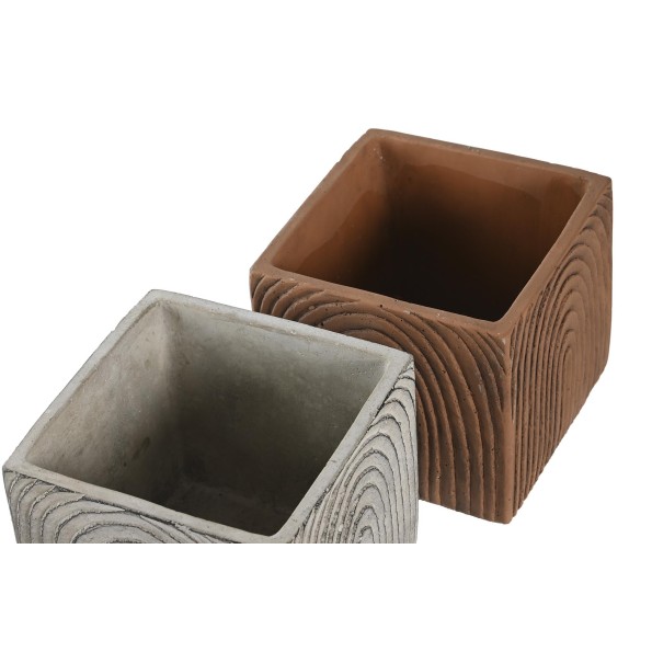 MACETERO SET 2 CEMENTO 17X17X15 ARCOS 2 SURT.