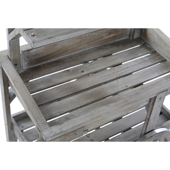 CARRO ABETO PIZARRA 87X41X109 RUEDAS MARRON CLARO