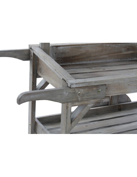 CARRO ABETO PIZARRA 87X41X109 RUEDAS MARRON CLARO