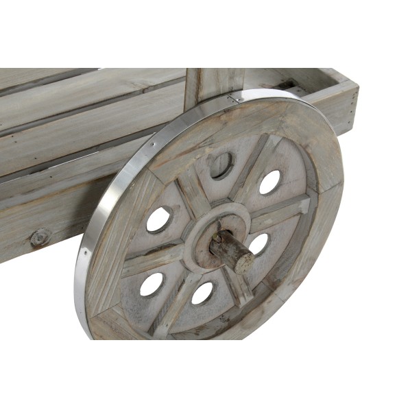 CARRO ABETO PIZARRA 87X41X109 RUEDAS MARRON CLARO