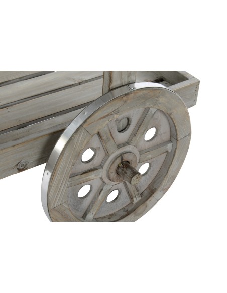 CARRO ABETO PIZARRA 87X41X109 RUEDAS MARRON CLARO