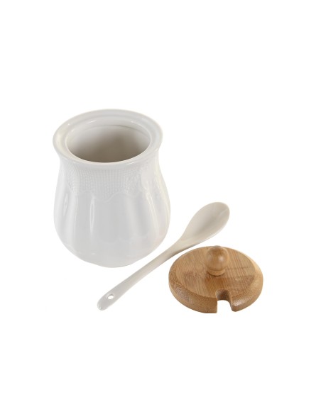 SALSERA SET 4 PORCELANA BAMBU 29,5X9X13 BLANCO
