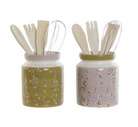 BOTE UTENSILIOS SET 5 DOLOMITE FLORES 12X12X25 1 L, 2 SUR
