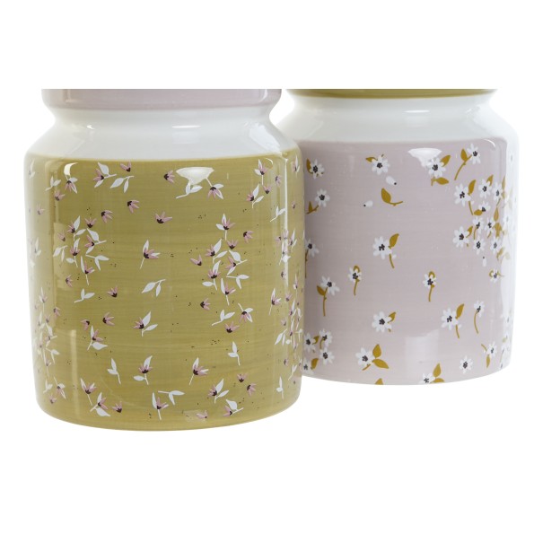 BOTE UTENSILIOS SET 5 DOLOMITE FLORES 12X12X25 1 L, 2 SUR