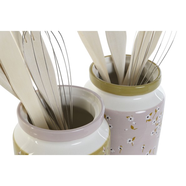 BOTE UTENSILIOS SET 5 DOLOMITE FLORES 12X12X25 1 L, 2 SUR