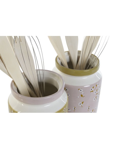 BOTE UTENSILIOS SET 5 DOLOMITE FLORES 12X12X25 1 L, 2 SUR
