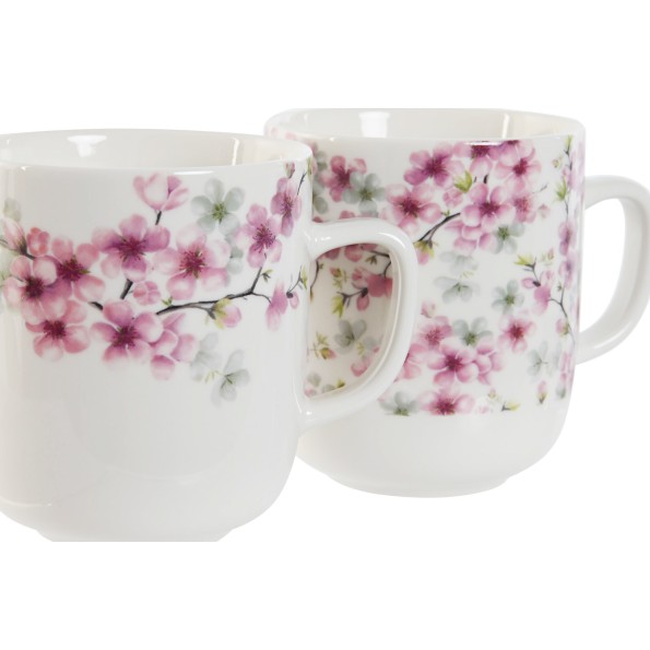 MUG PORCELANA 12X8,5X10 380ML, ALMENDRO 2 SURT.