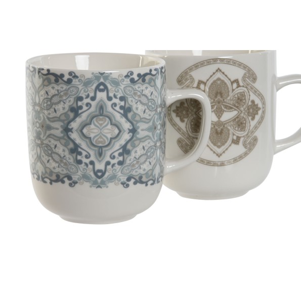 MUG PORCELANA 12X8,5X10 380ML, DELHI 2 SURT.