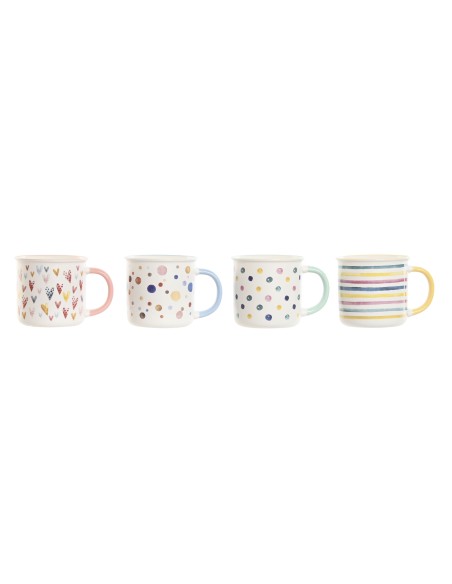 MUG PORCELANA NEW BONE 12,5X9,5X9 360ML, 4 SURT.