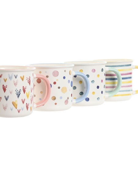 MUG PORCELANA NEW BONE 12,5X9,5X9 360ML, 4 SURT.