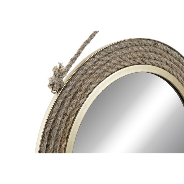 ESPEJO METAL CRISTAL 46X2X46 DORADO