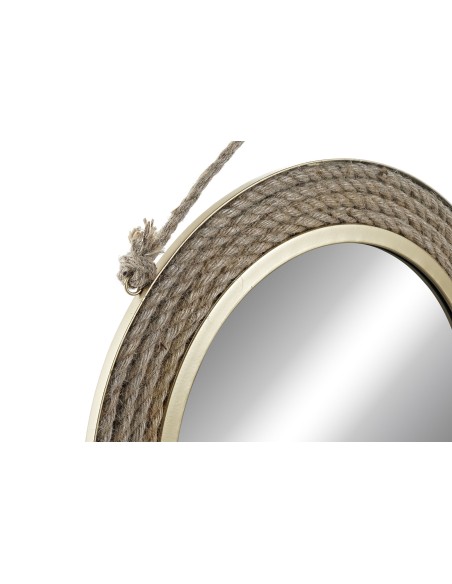 ESPEJO METAL CRISTAL 46X2X46 DORADO