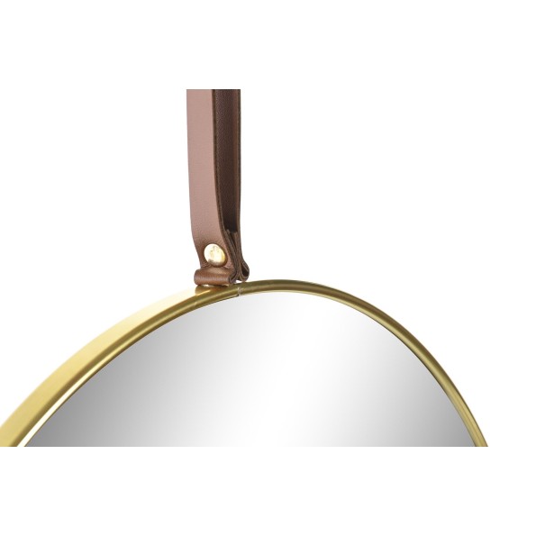 ESPEJO METAL 40X1X40 DORADO REDONDO