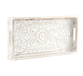 BANDEJA MANGO 50X25X6 MANDALA DESGASTADO BLANCO