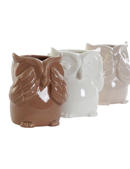 JARRON PORCELANA 9X8,5X12,2 BUHO 3 SURT.