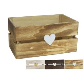 CAJA MADERA 3 COL SURT CORAZON 26X16X13CM