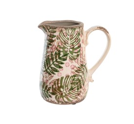 JARRA GRES 17X12X18,5 HOJAS BLANCO