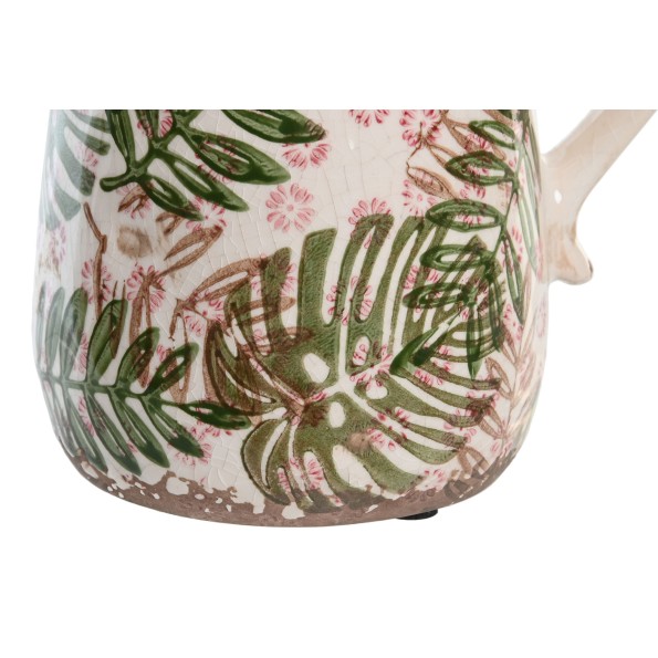 JARRA GRES 17X12X18,5 HOJAS BLANCO