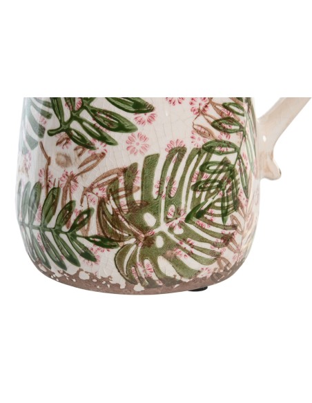 JARRA GRES 17X12X18,5 HOJAS BLANCO