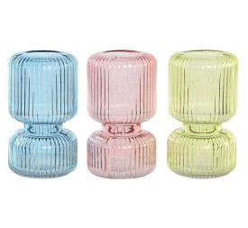 JARRON CRISTAL 12X12X21 RAYAS 3 SURT.