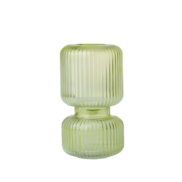 JARRON CRISTAL 12X12X21 RAYAS 3 SURT.