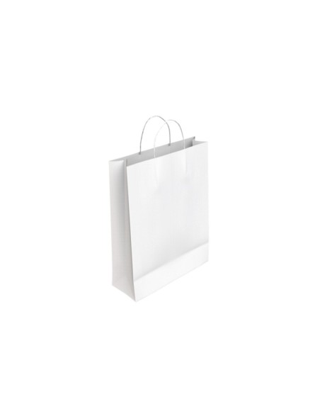BOLSA PAPEL CELULOSA BLANCO L 32x14x40 cm