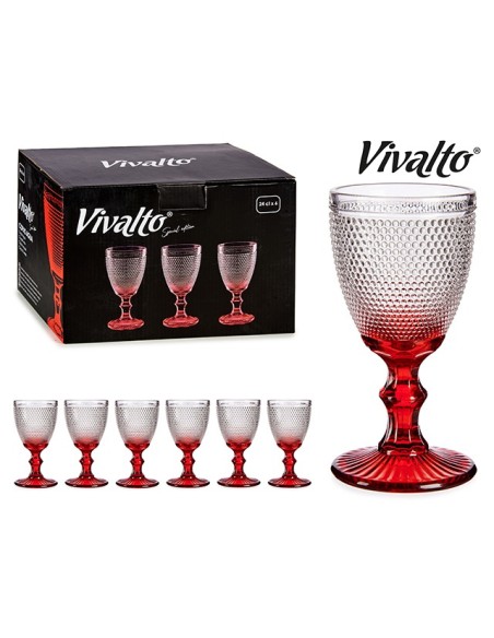 COPA AGUA DEC PUNTOS PIE ROJO 24CL 1UNIDAD