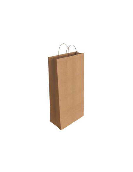 BOLSA PAPEL KRAFT MARRON BOTELLA 18x8x39 cm