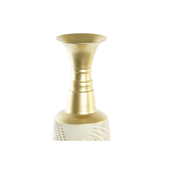 JARRON METAL 19X19X64 HOJA DORADO