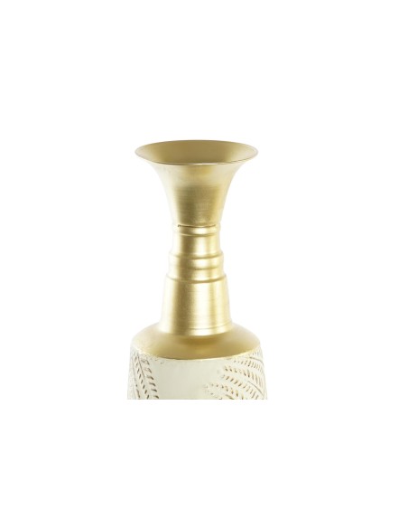 JARRON METAL 19X19X64 HOJA DORADO