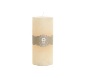VELA CERA 7X7X15 450 GR, 80 HORAS NATURAL CREMA