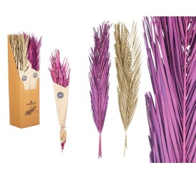 RAMILLETE HOJAS PALMERA SURT MORADO Y NATURAL