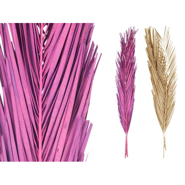 RAMILLETE HOJAS PALMERA SURT MORADO Y NATURAL