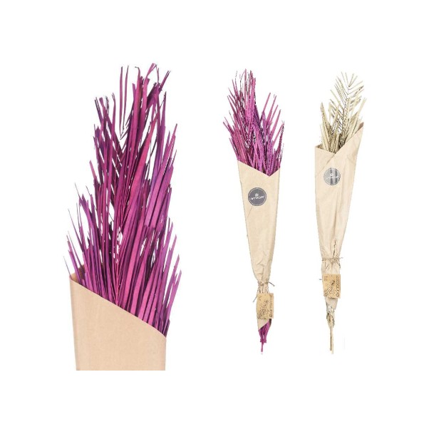 RAMILLETE HOJAS PALMERA SURT MORADO Y NATURAL