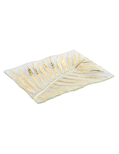 CENTRO MESA CRISTAL 29X21X3 HOJA TRANSPARENTE