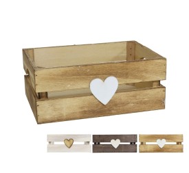 CAJA MADERA 3 COL SURT CORAZON 22X15X9CM