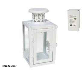 FAROL PLUMA DECORADO 10,5X10,5X20,5CM