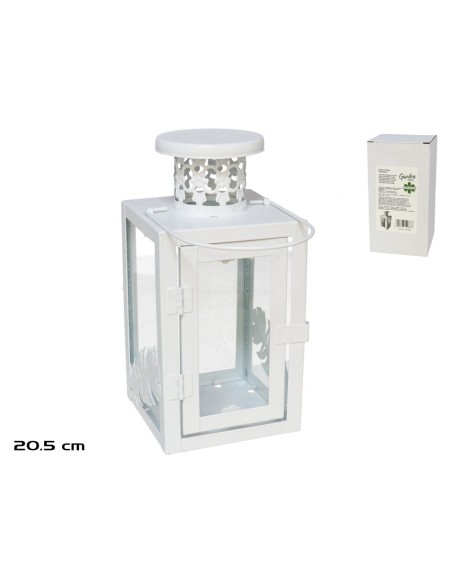 FAROL PLUMA DECORADO 10,5X10,5X20,5CM