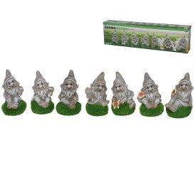 GNOMO SENTADO 8,8x7,9x15,7CM TERRACOTA 7 SURTIDOS