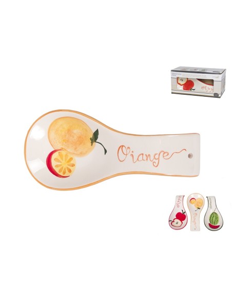 PORTACUCHARAS FRUTAS 24X10 CM - CERAMICA