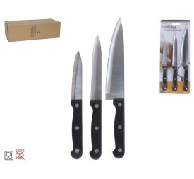 SET 3 CUCHILLOS COCINA MANGO NEGRO