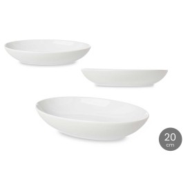 BANDEJA OVALADA PORCELANA 20 CM