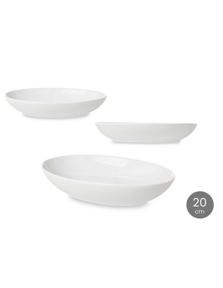 BANDEJA OVALADA PORCELANA 20 CM BANDEJA OVALADA PORCELANA 20 CM