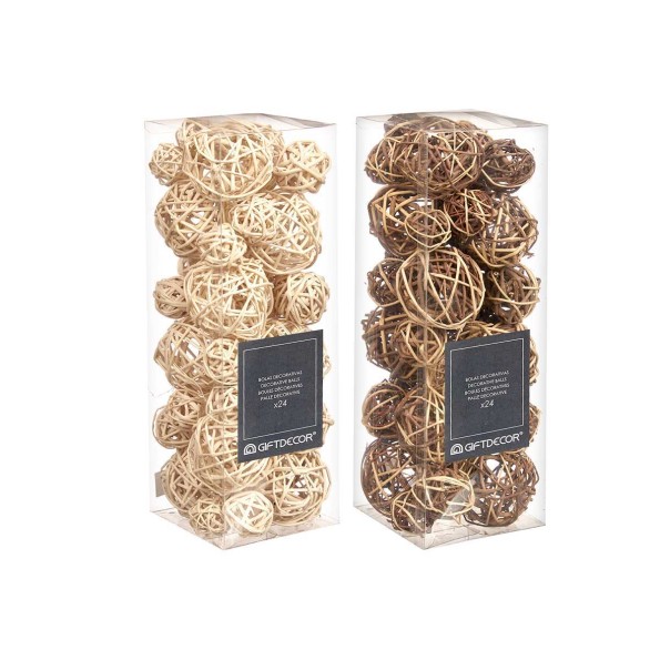 SET 24 BOLAS DECORACION 2 MODELOS SURT